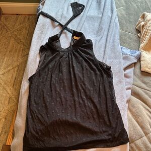 Chic Black Halter Neck Blouse